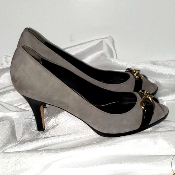 Cole Haan Nike Air Women's Heels Suede Career Evening Old Money Size 10.5B - Picture 4 of 13